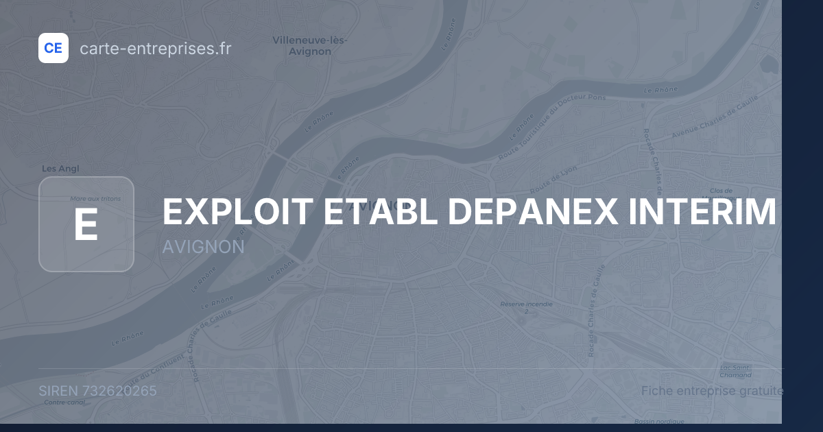 EXPLOIT ETABL DEPANEX INTERIM — 732620265 — fiche entreprise
