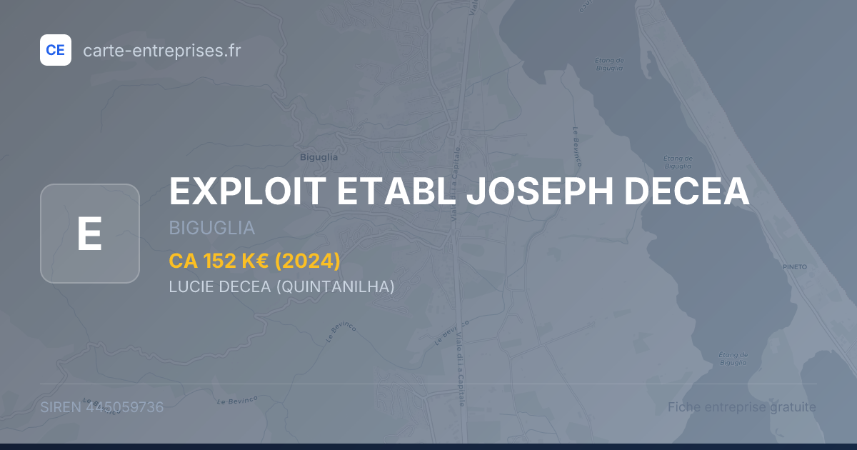 EXPLOIT ETABL JOSEPH DECEA — 445059736 — fiche entreprise