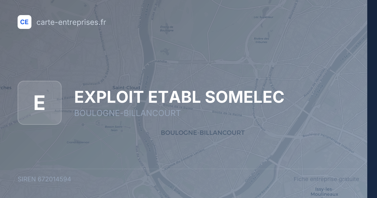 EXPLOIT ETABL SOMELEC — 672014594 — fiche entreprise