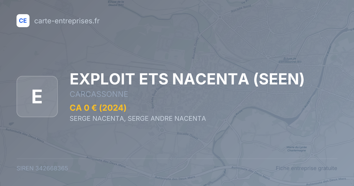 EXPLOIT ETS  NACENTA (SEEN) — 342668365 — fiche entreprise