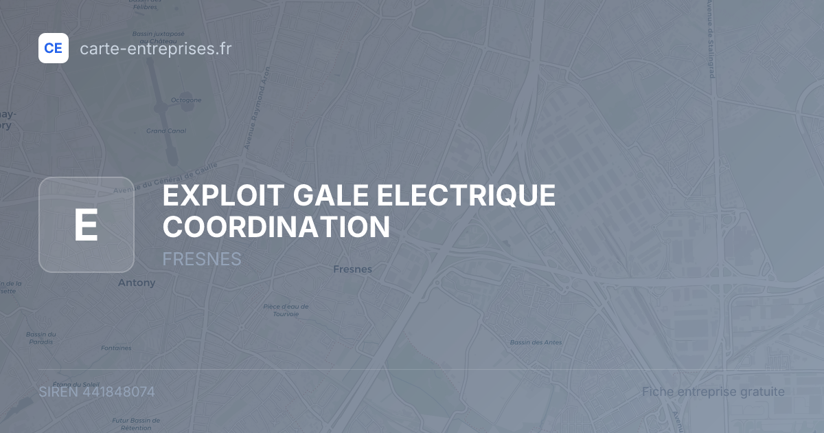 EXPLOIT GALE ELECTRIQUE COORDINATION — 441848074 — fiche entreprise