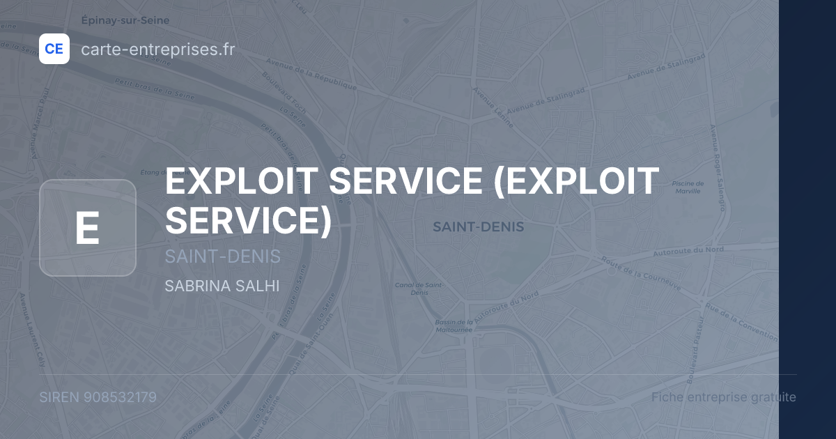 EXPLOIT SERVICE — 908532179 — fiche entreprise