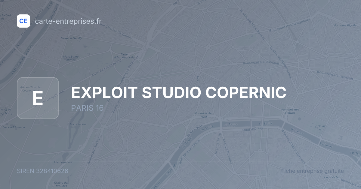 EXPLOIT STUDIO COPERNIC — 328410626 — fiche entreprise