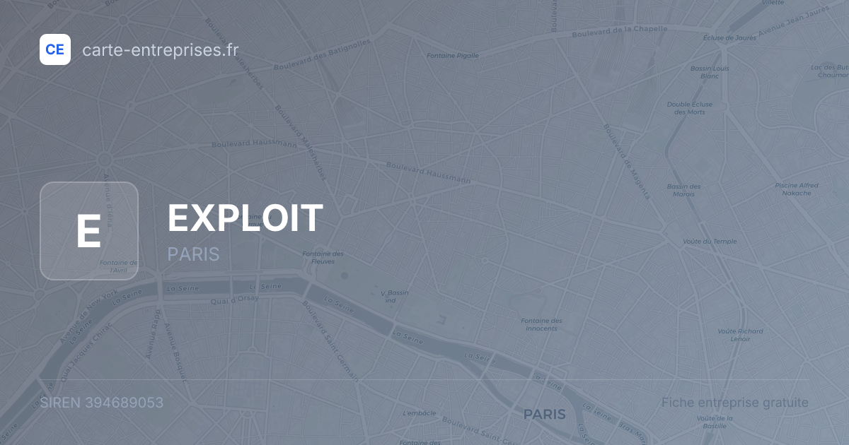 EXPLOIT — 394689053 — fiche entreprise