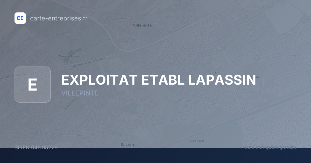 EXPLOITAT ETABL LAPASSIN — 648115228 — fiche entreprise