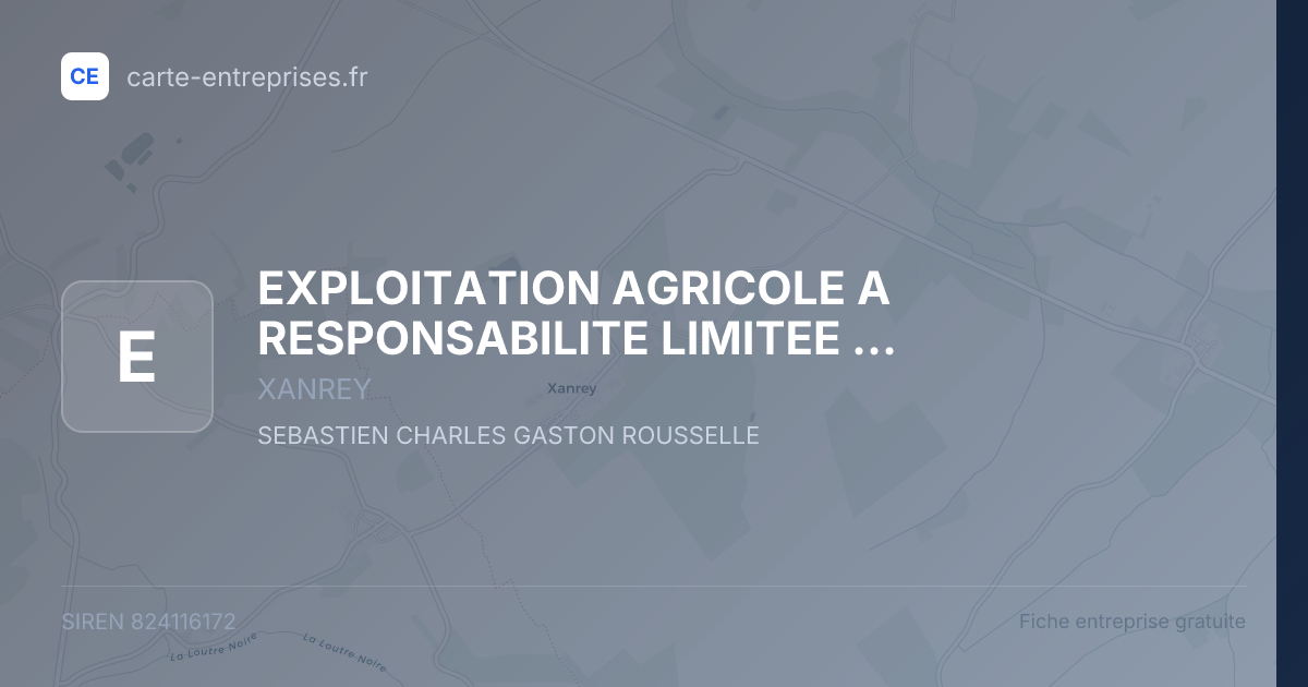 EXPLOITATION AGRICOLE A RESPONSABILITE LIMITEE NABEPRE (EARL NABEPRE) — 824116172 — fiche entreprise