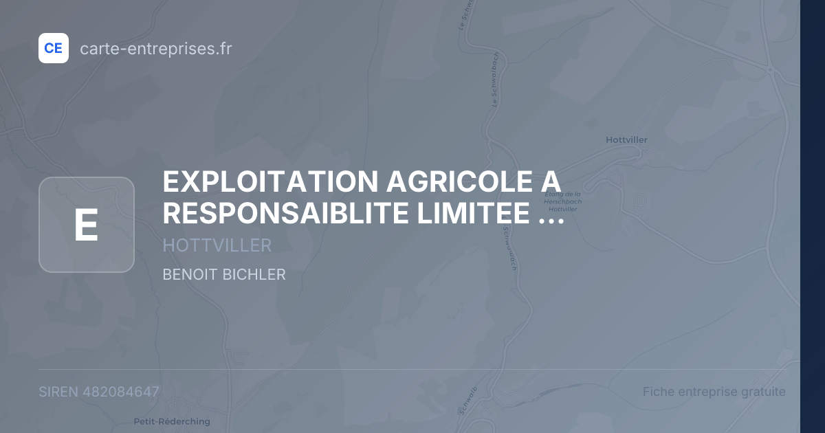 EXPLOITATION AGRICOLE A RESPONSAIBLITE LIMITEE EOLE — 482084647 — fiche entreprise