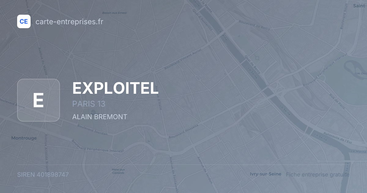 EXPLOITEL — 401898747 — fiche entreprise