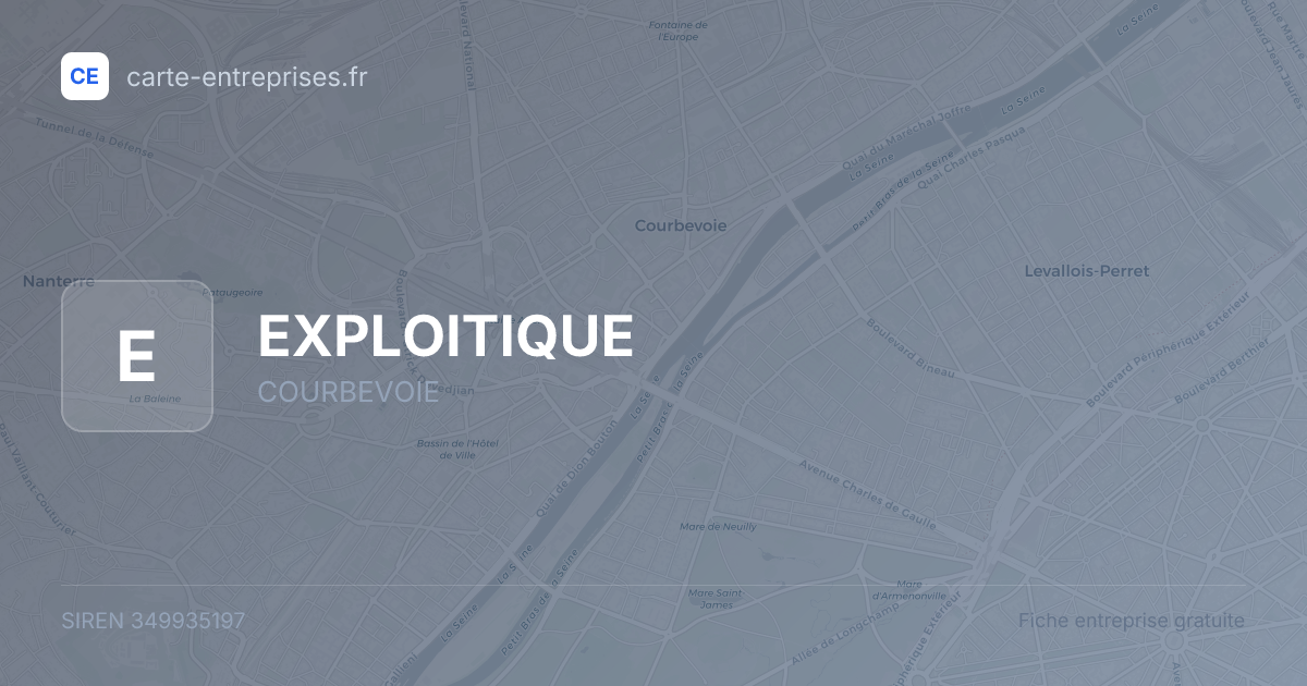 EXPLOITIQUE — 349935197 — fiche entreprise