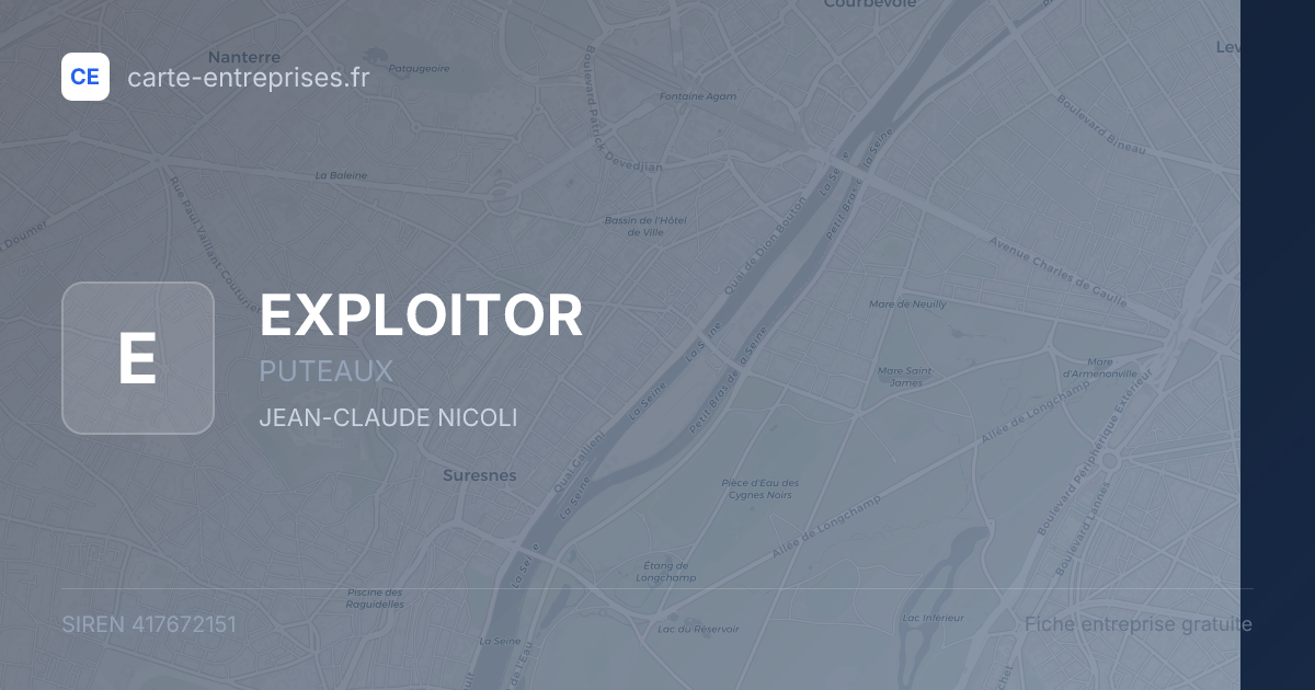 EXPLOITOR — 417672151 — fiche entreprise