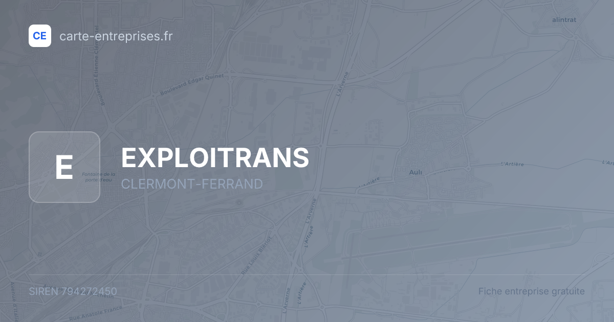 EXPLOITRANS — 794272450 — fiche entreprise