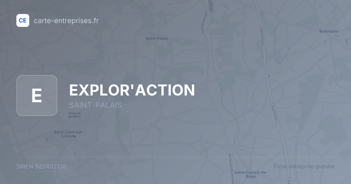 EXPLOR'ACTION — 922402136 — fiche entreprise