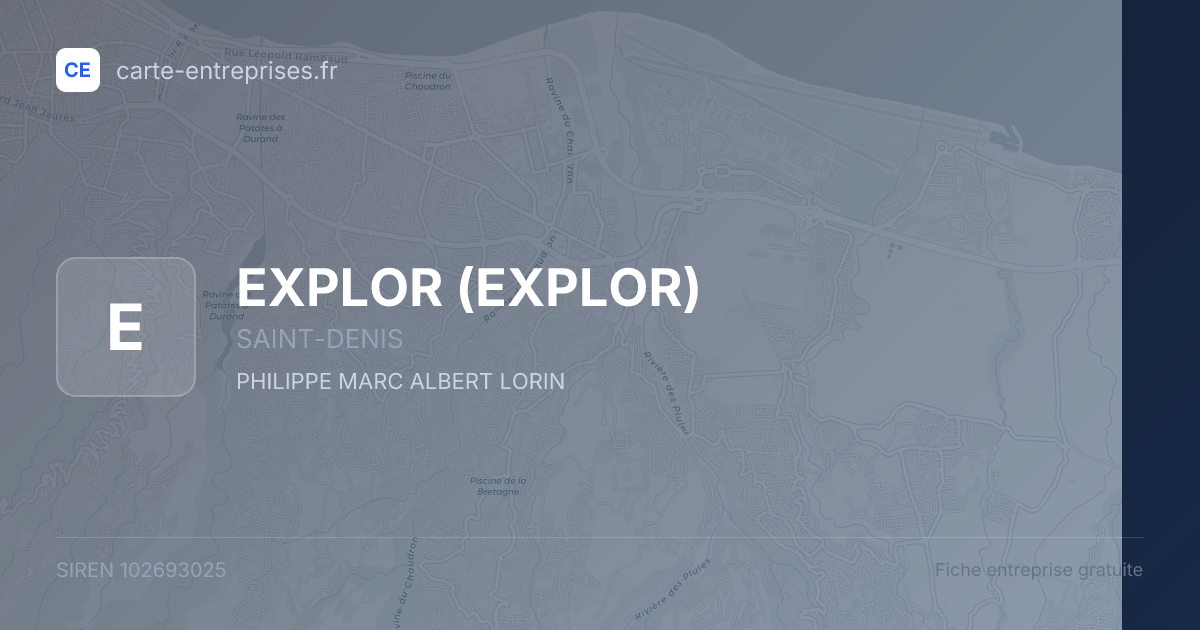 EXPLOR — 102693025 — fiche entreprise