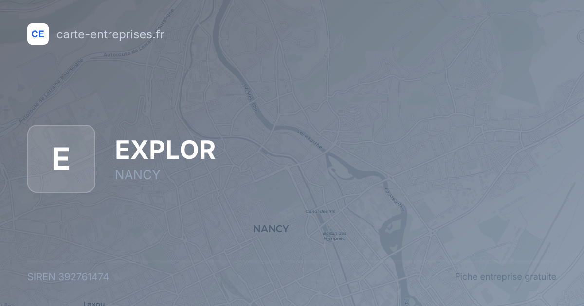 EXPLOR — 392761474 — fiche entreprise