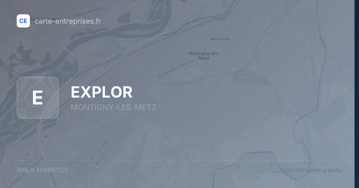 EXPLOR — 404697120 — fiche entreprise