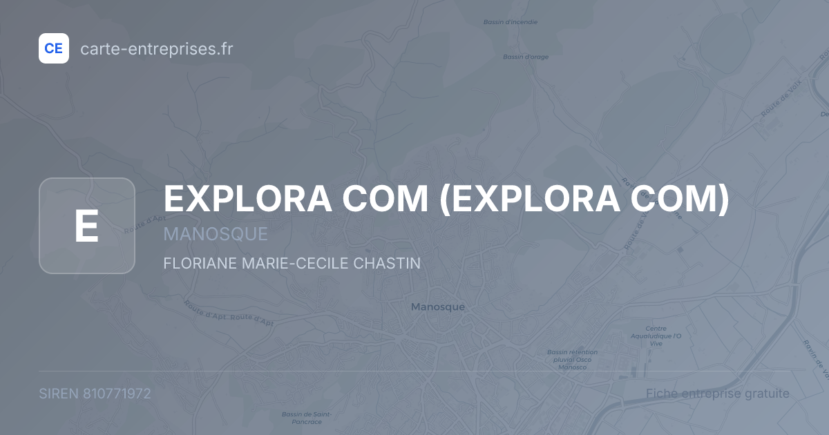 EXPLORA COM — 810771972 — fiche entreprise