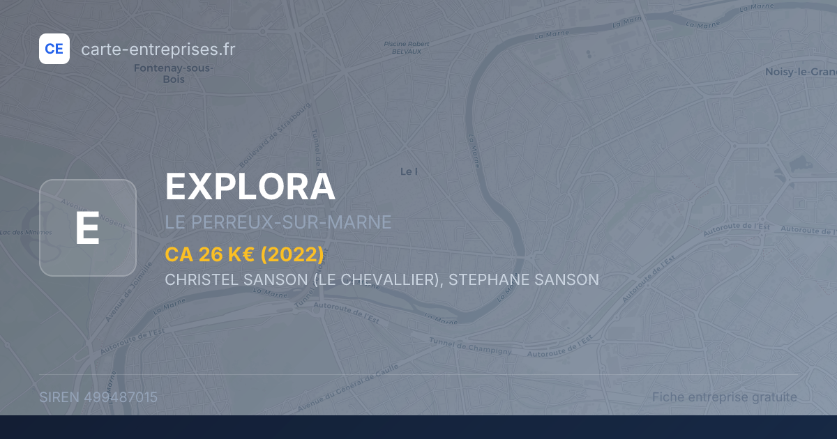 EXPLORA — 499487015 — fiche entreprise