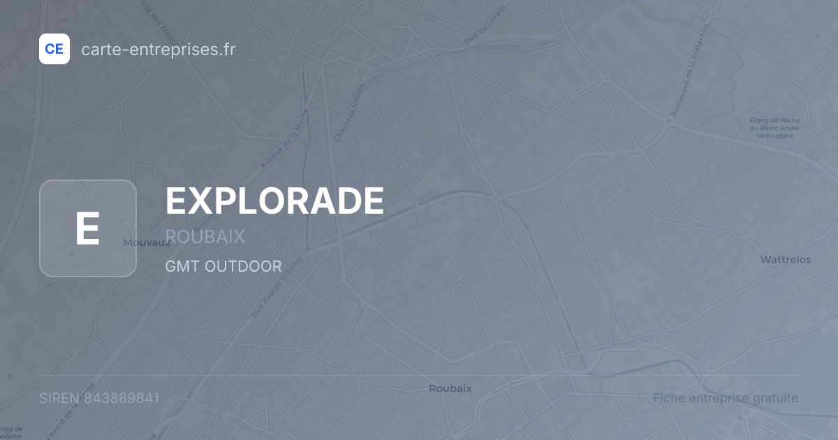 EXPLORADE — 843889841 — fiche entreprise