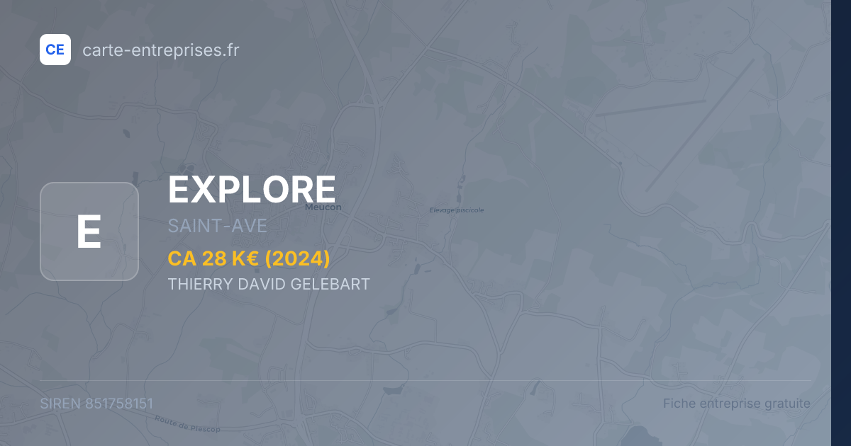 EXPLORE — 851758151 — fiche entreprise