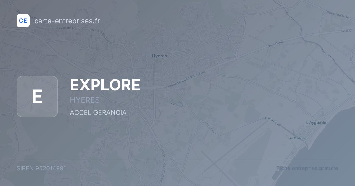 EXPLORE — 952014991 — fiche entreprise