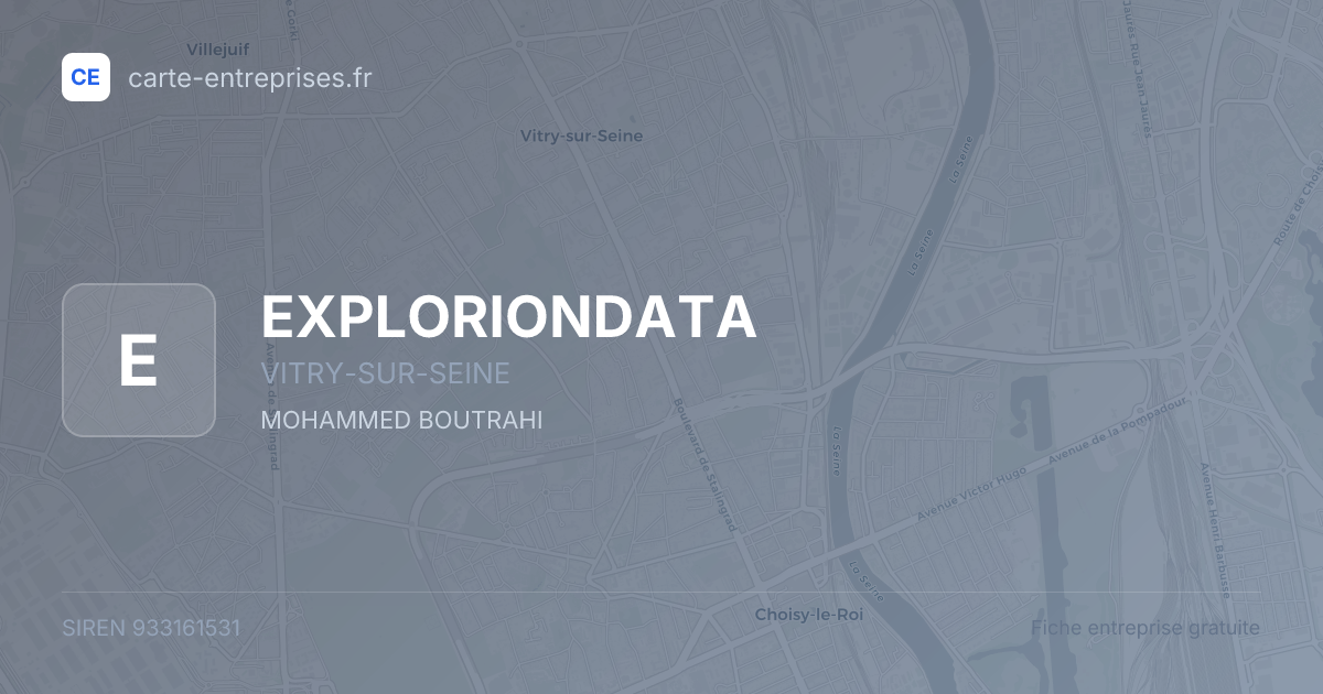 EXPLORIONDATA — 933161531 — fiche entreprise