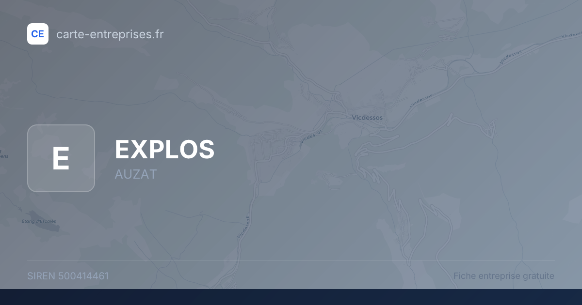 EXPLOS — 500414461 — fiche entreprise