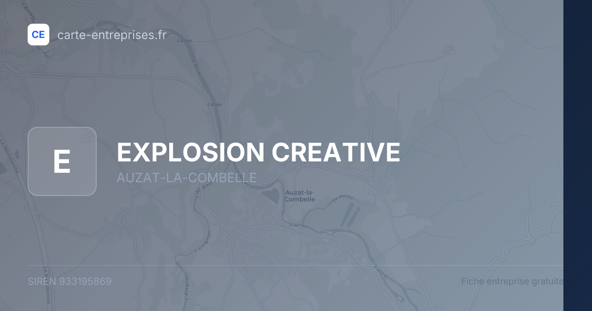 EXPLOSION CREATIVE — 933195869 — fiche entreprise