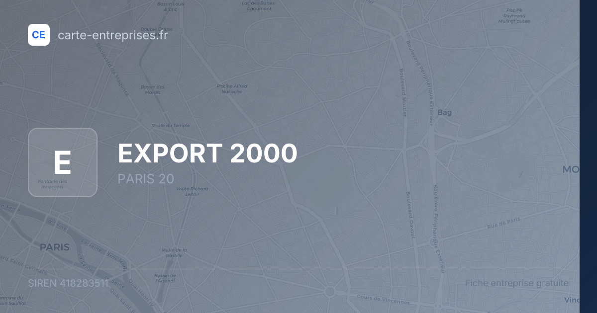 EXPORT 2000 — 418283511 — fiche entreprise