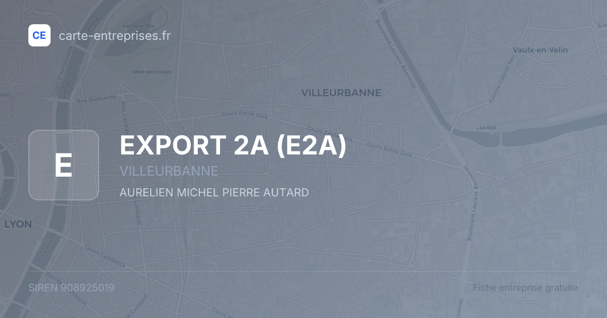 EXPORT 2A (E2A) — 908925019 — fiche entreprise