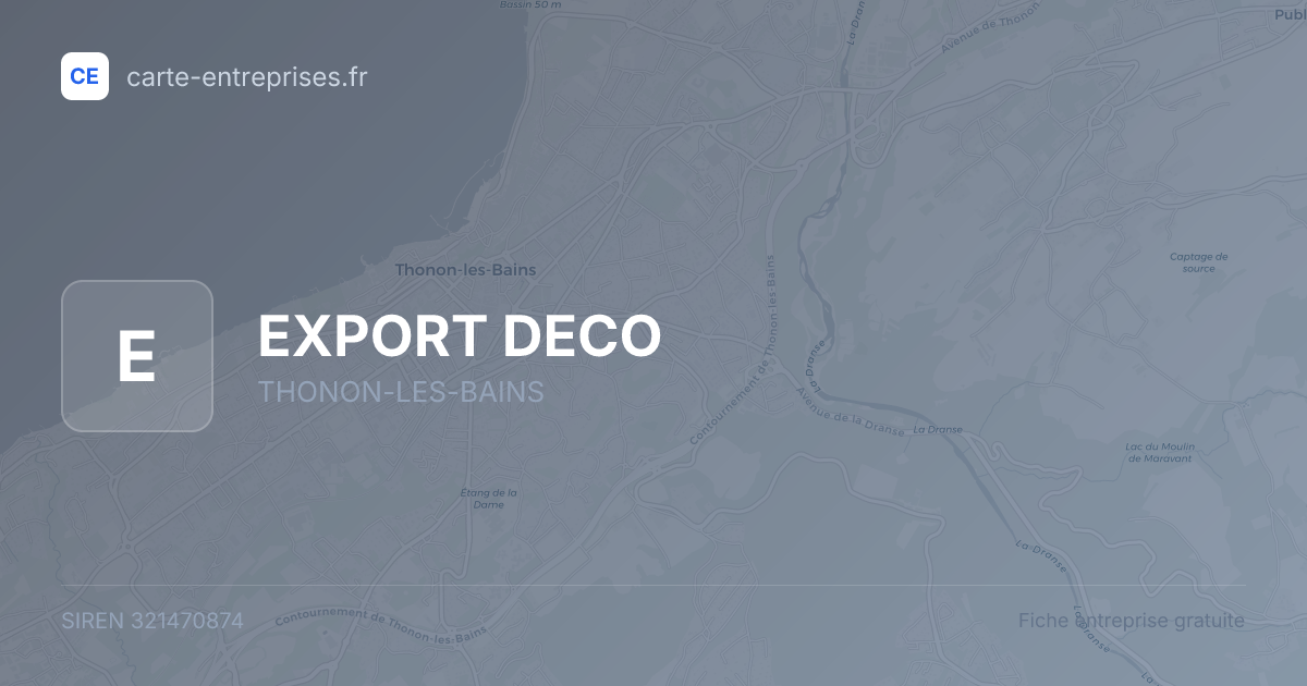 EXPORT DECO — 321470874 — fiche entreprise