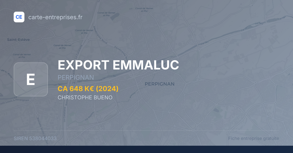 EXPORT EMMALUC — 538044033 — fiche entreprise