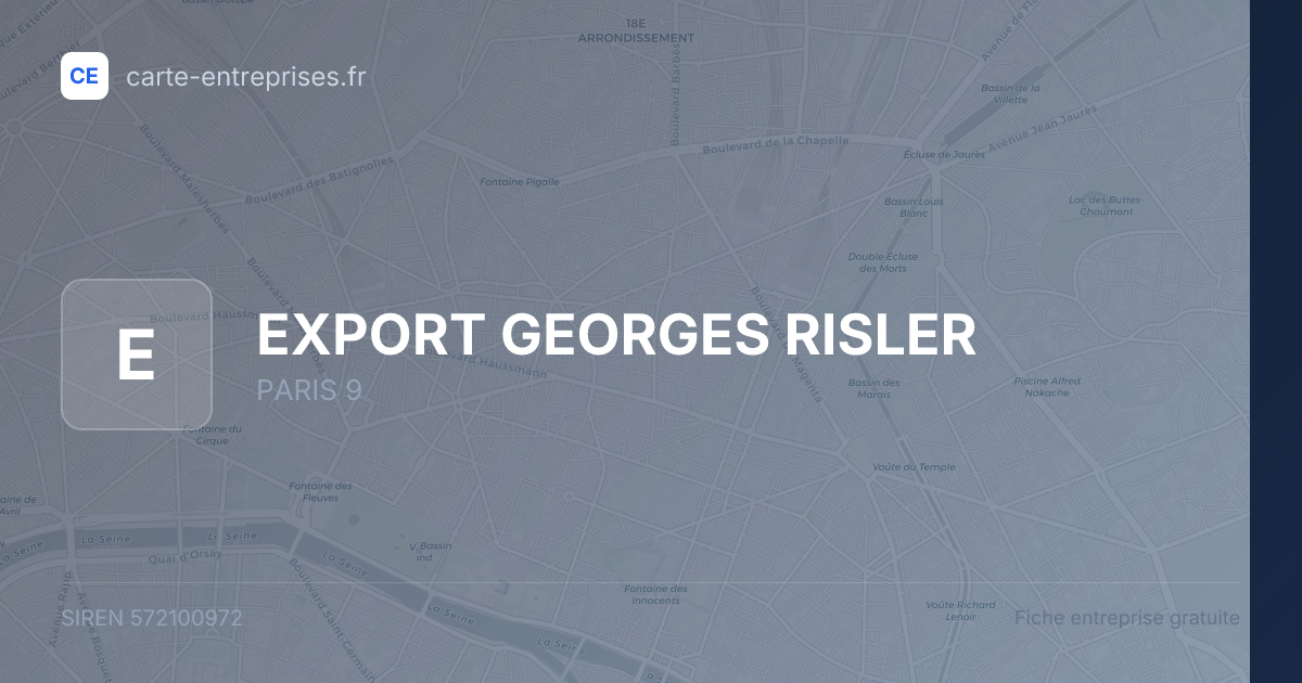 EXPORT GEORGES RISLER — 572100972 — fiche entreprise