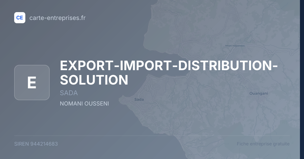 EXPORT-IMPORT-DISTRIBUTION-SOLUTION — 944214683 — fiche entreprise