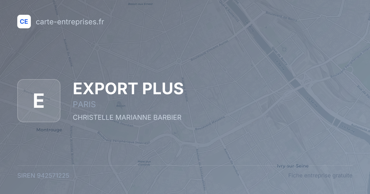 EXPORT PLUS — 942571225 — fiche entreprise