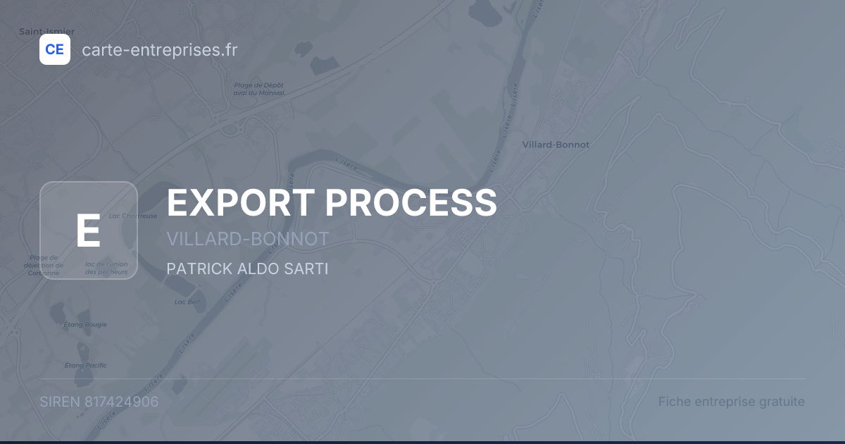 EXPORT PROCESS — 817424906 — fiche entreprise