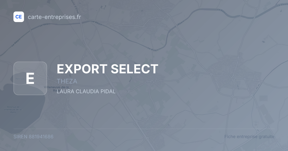 EXPORT SELECT — 881941686 — fiche entreprise