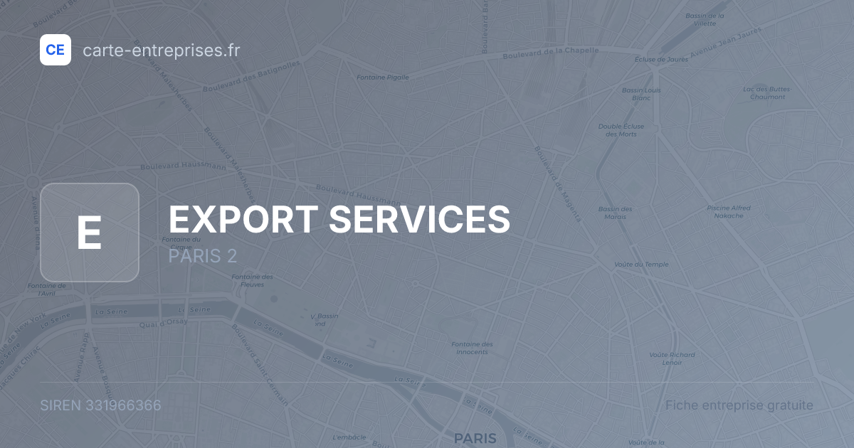 EXPORT SERVICES — 331966366 — fiche entreprise