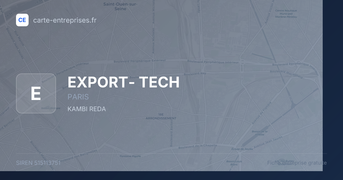 EXPORT- TECH — 515113751 — fiche entreprise