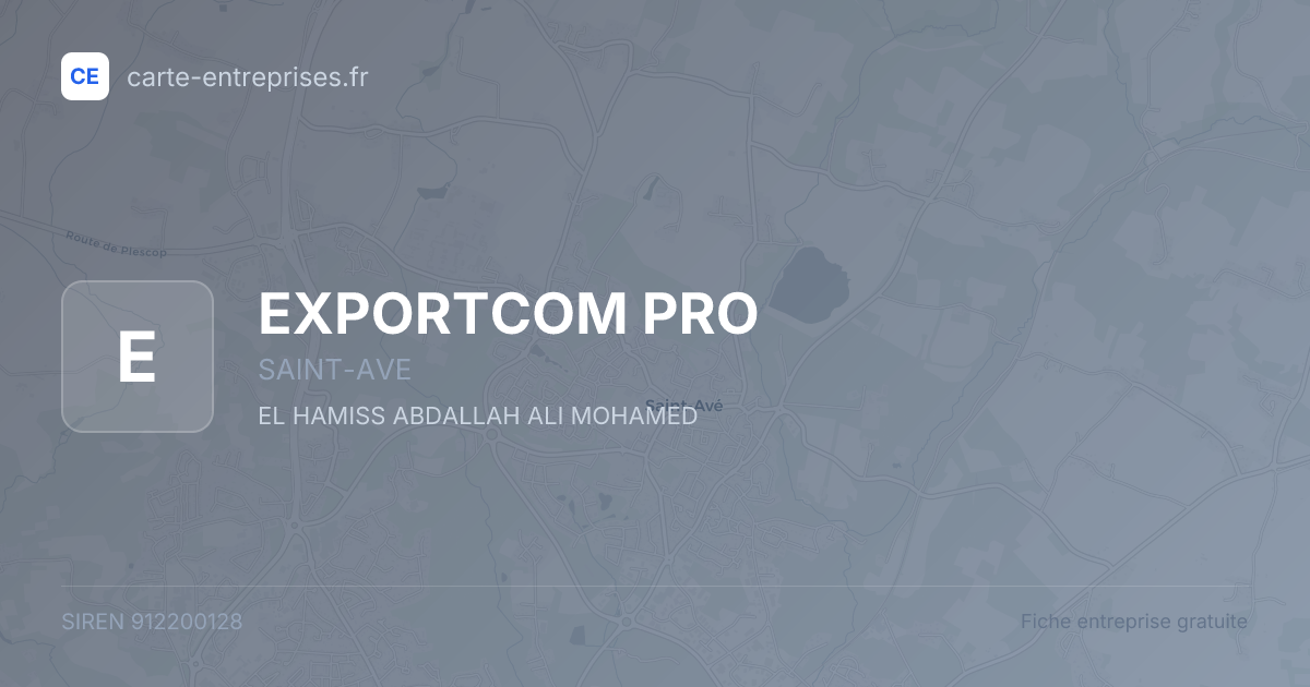 EXPORTCOM PRO — 912200128 — fiche entreprise