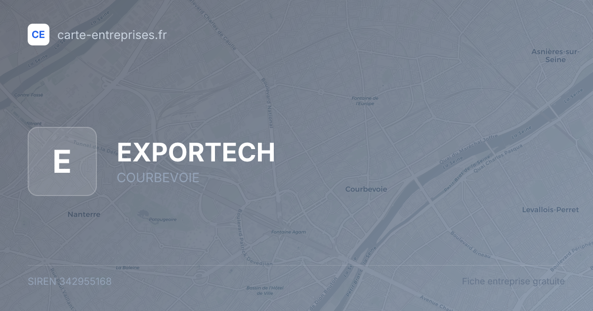 EXPORTECH — 342955168 — fiche entreprise