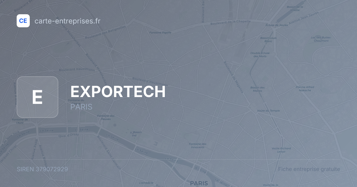 EXPORTECH — 379072929 — fiche entreprise