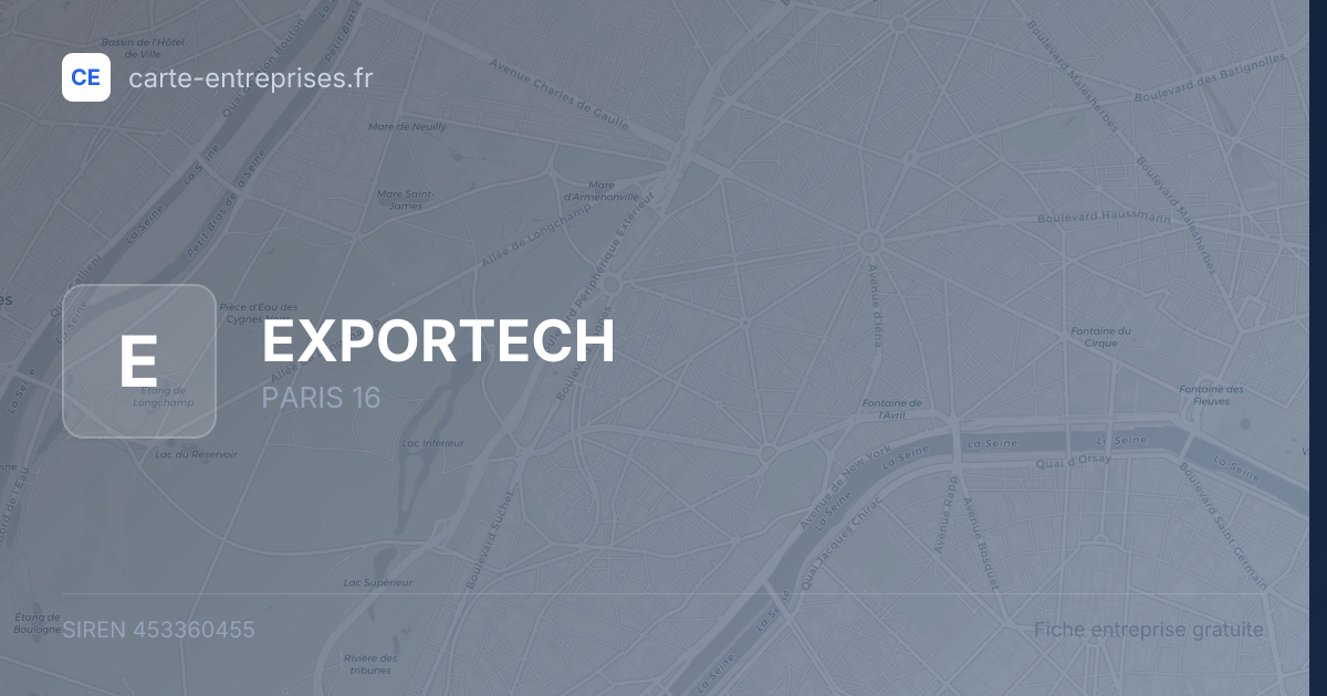 EXPORTECH — 453360455 — fiche entreprise