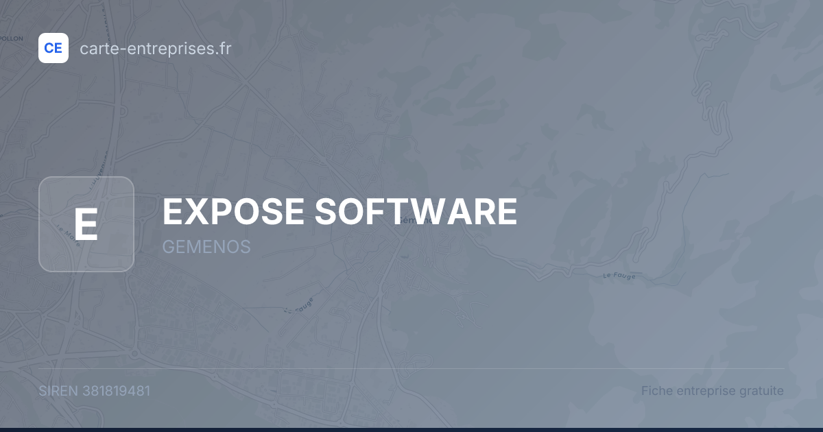 EXPOSE SOFTWARE — 381819481 — fiche entreprise