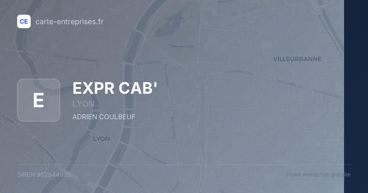 EXPR CAB' — 952644995 — fiche entreprise