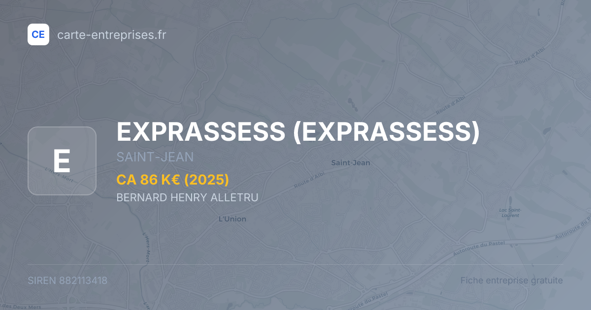 EXPRASSESS — 882113418 — fiche entreprise