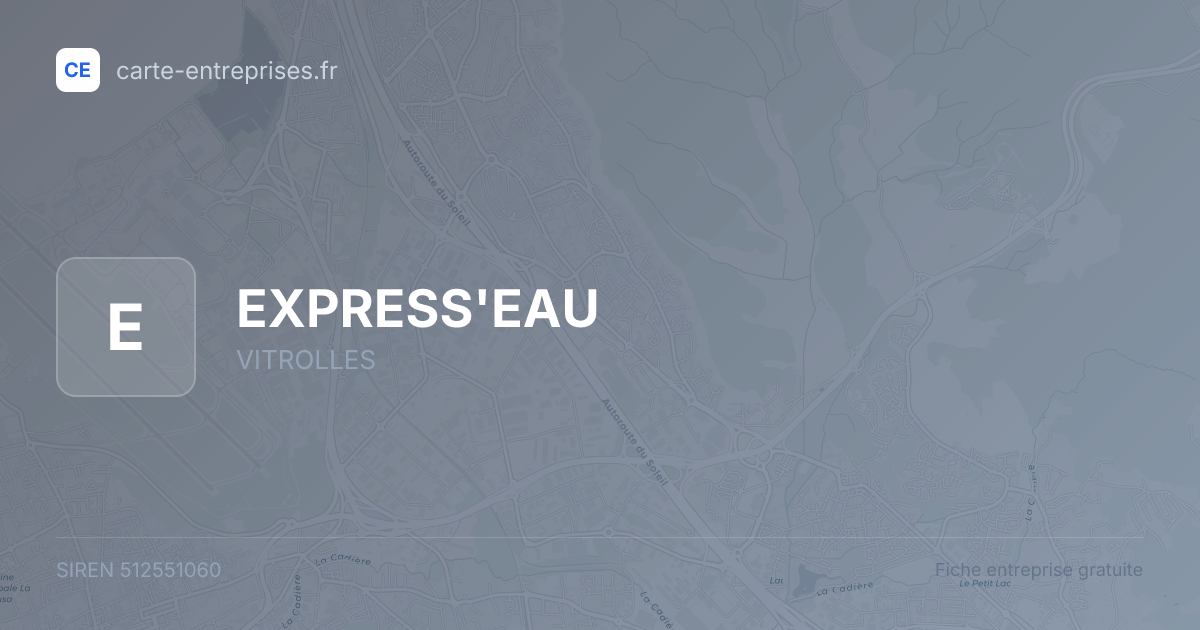 EXPRESS'EAU — 512551060 — fiche entreprise