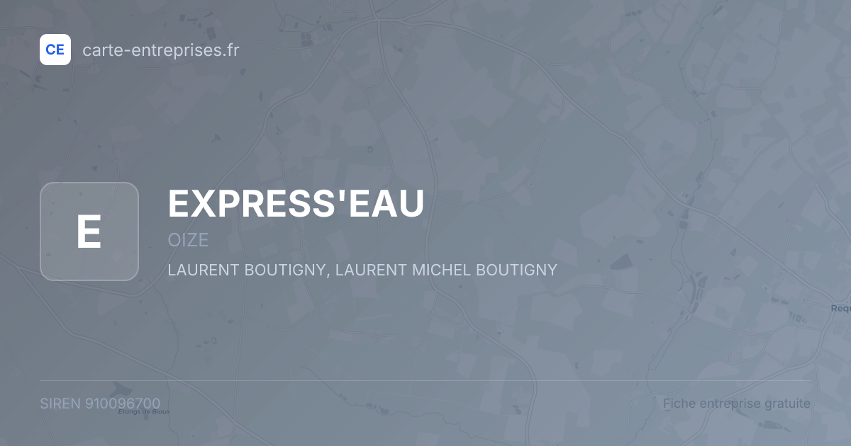 EXPRESS'EAU — 910096700 — fiche entreprise