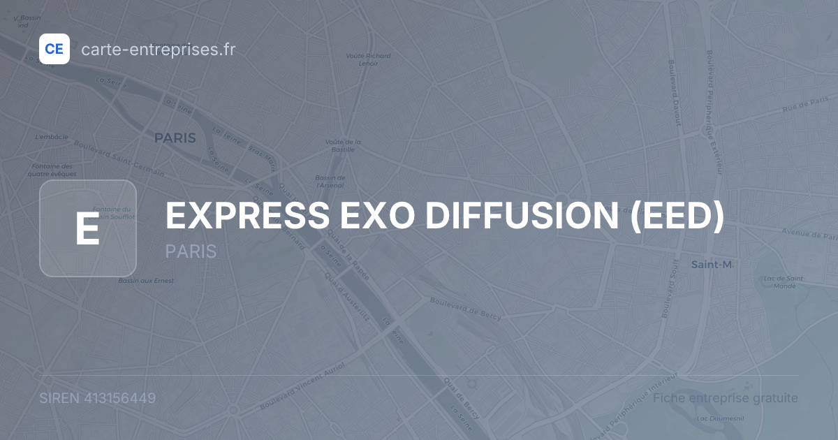 EXPRESS EXO DIFFUSION (EED) — 413156449 — fiche entreprise