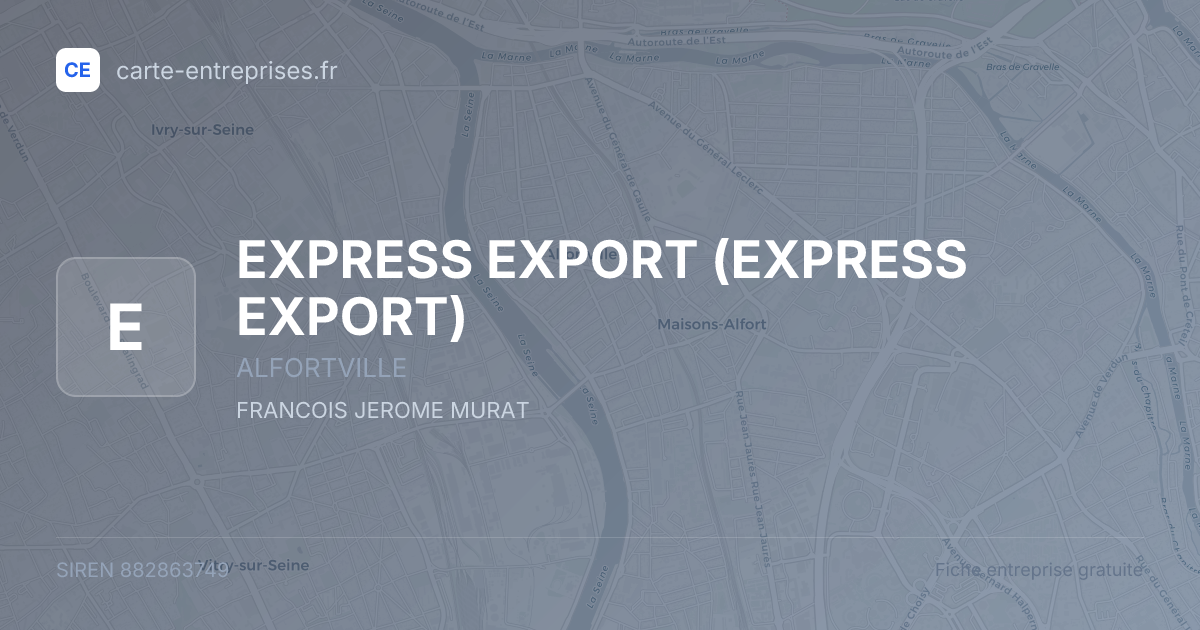 EXPRESS EXPORT — 882863749 — fiche entreprise