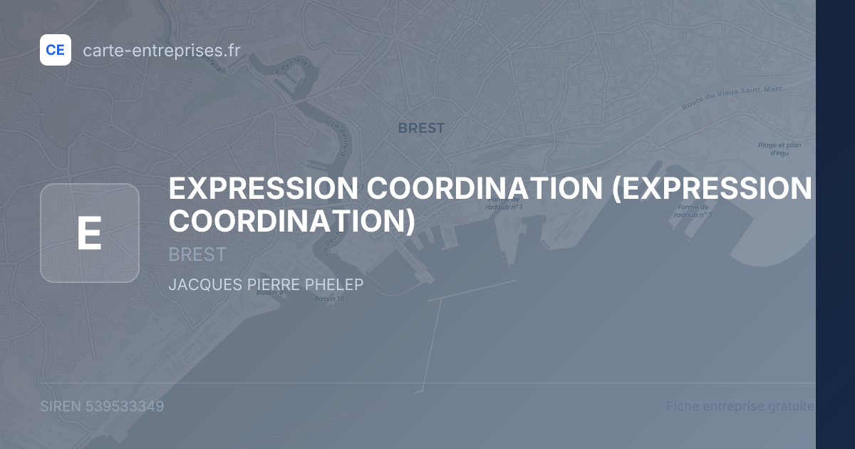 EXPRESSION COORDINATION — 539533349 — fiche entreprise